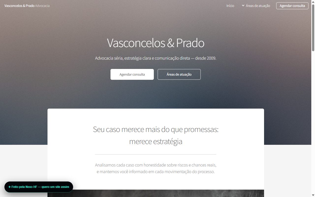 Modelo de site para escritório de advocacia