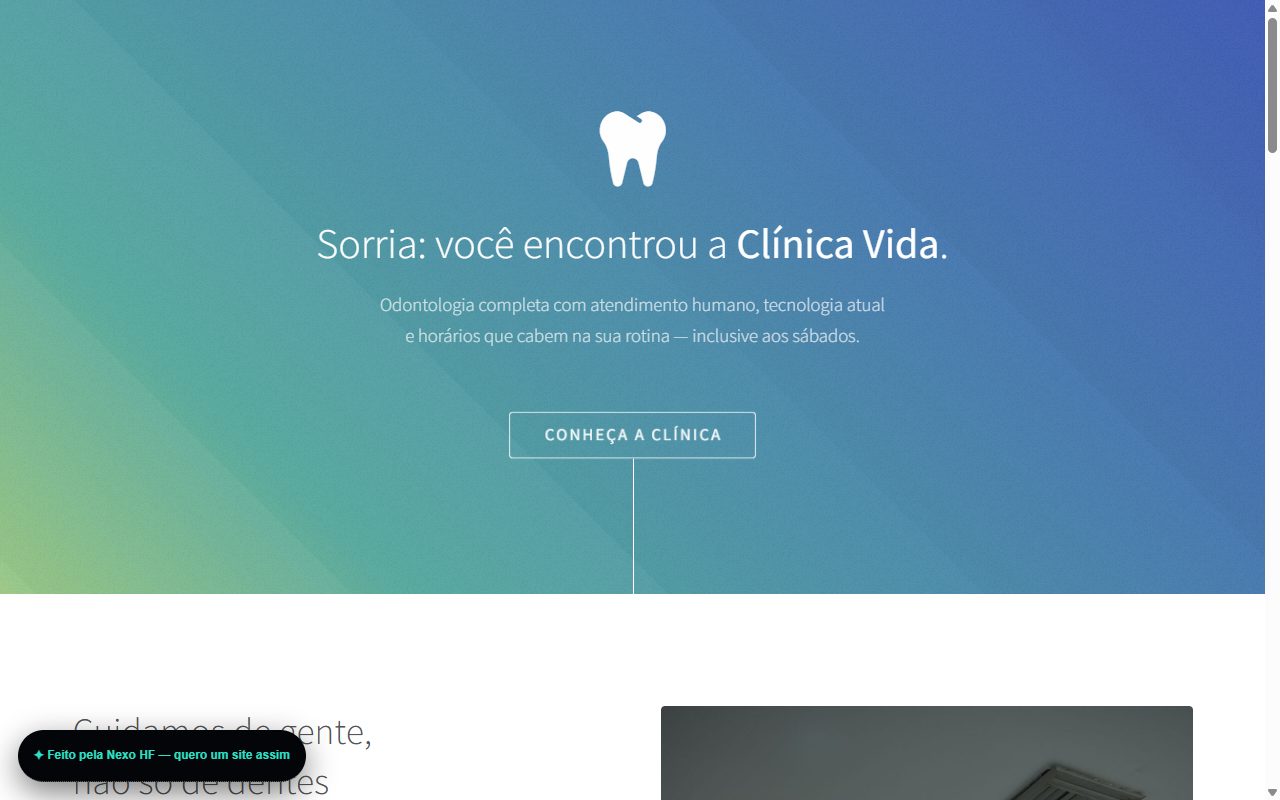 Modelo de site para clínica odontológica
