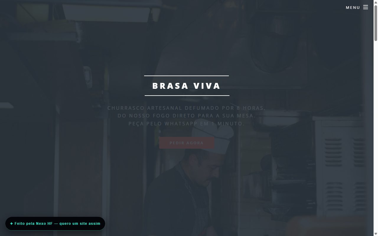 Modelo de site para restaurante